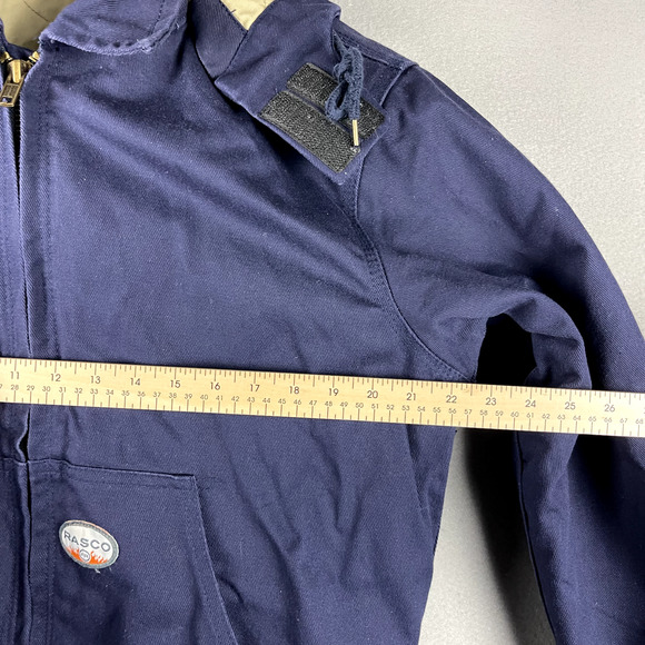 Rasco FR Fire Flame Resistant Hooded Jacket CAT 4 Duck Canvas Quilted Medium - Picture 8 of 14